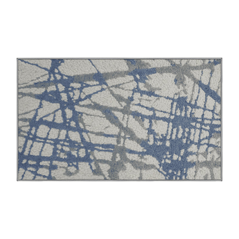 Tapis gris soyeux et moelleux, Carré 4 pi