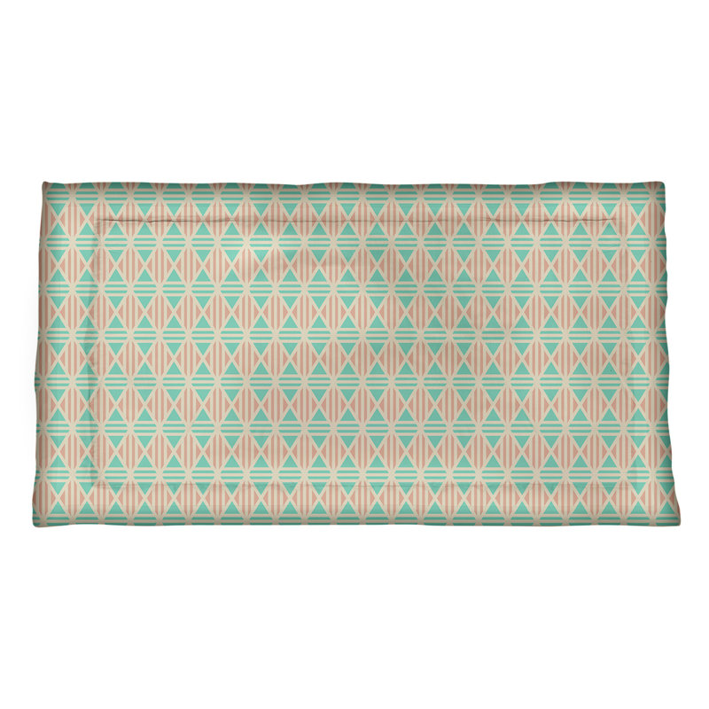 Taie décorative Katelyn Elizabeth, Simple standard, Microfibre, Sarcelle / orange
