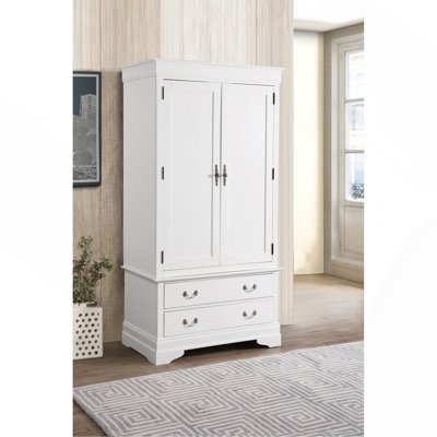 Louis Phillipe G3190-A Armoire ,White