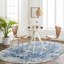 Tapis oriental bleu marine pur / gris clair Hillsby-25568618