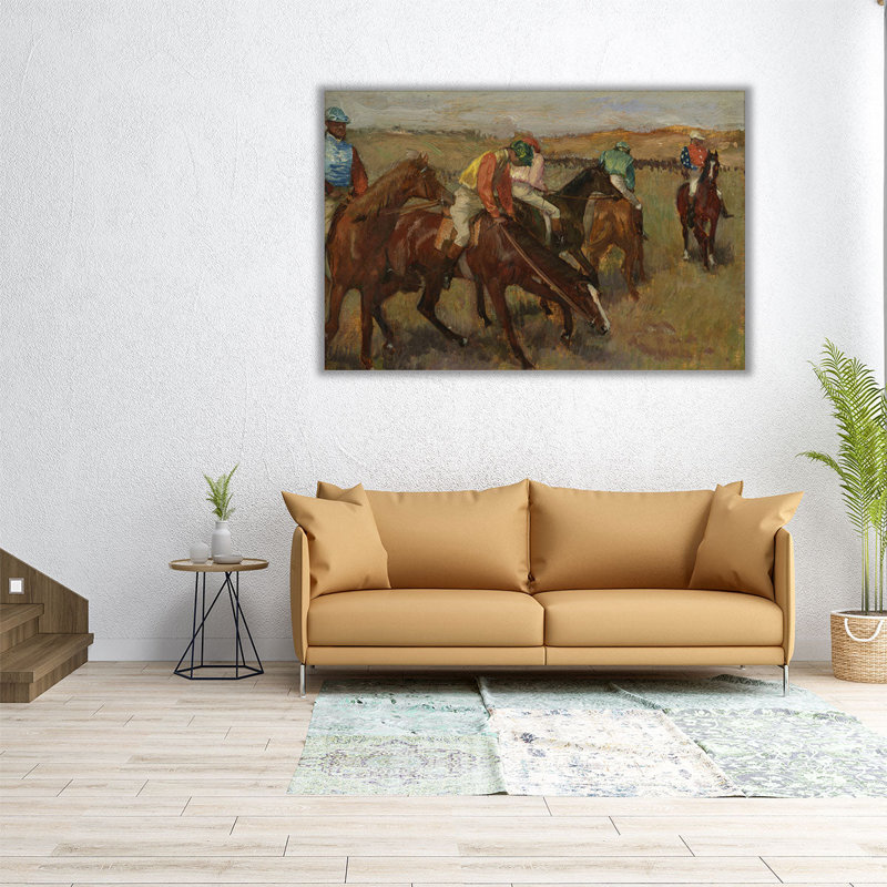 Degas The Races VI - reproduction d'art sur toile, H 16 po x l 24 po