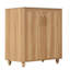 Lavabo de meuble-lavabo de 30 po, allure naturelle. Bois massif et composition. Lavabo en céramique lisse. Tablette réglable. Armoire à tiroirs fonctionnelle avec deux lavabos et rangement, attrait. Lavabo artisanal. Lavabo à tiroir. Portes.