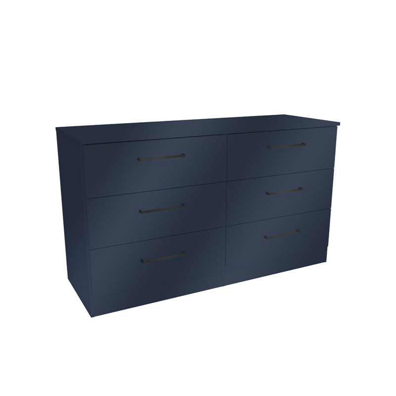 Commode horizontale à 6 tiroirs avec rangement moderne Jolyne