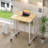 Folding Desk Small Rolling Desk With Storage Shelf,24.8 Inch Foldable Computer Desk With Wheels For Small Space,Easy Assembly,Oak