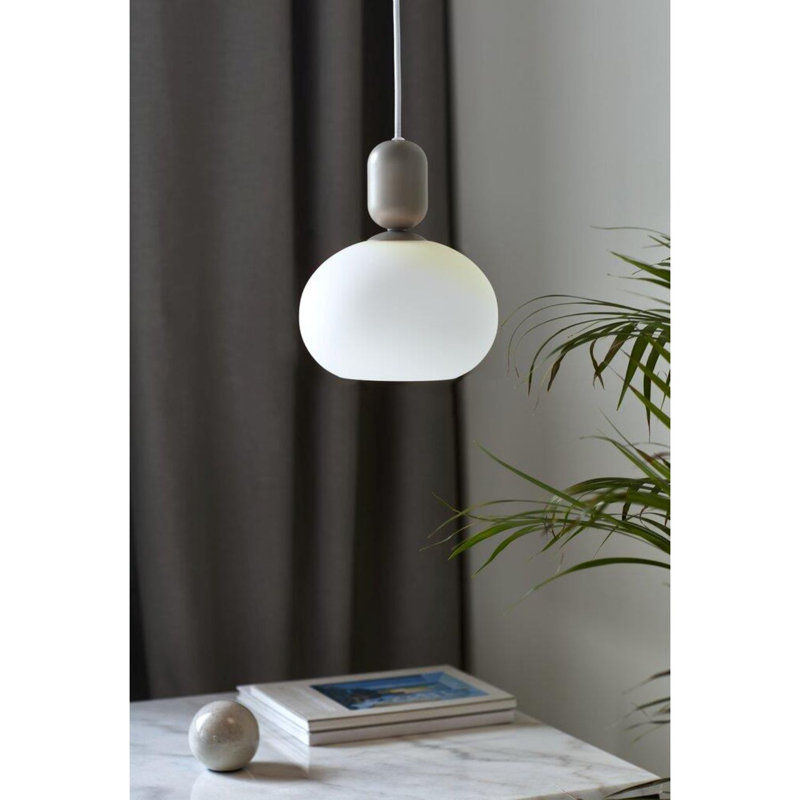 1 - Light Shaded Pendant, Grey