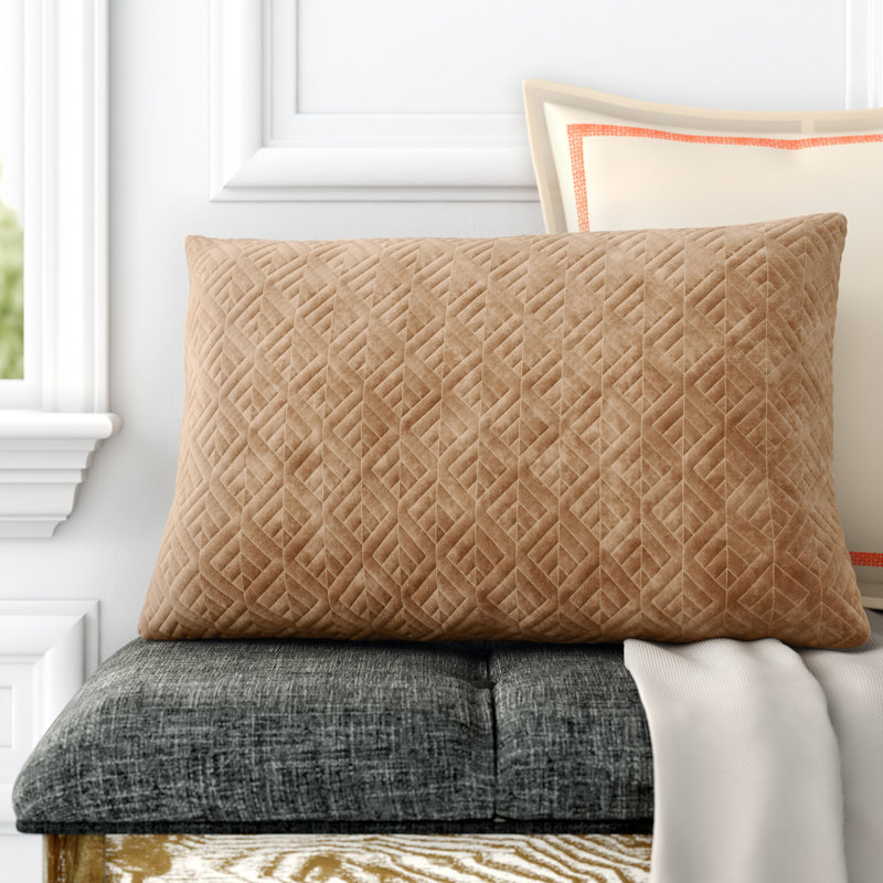 Gretchen Embroidered Cotton Throw Pillow, Polyester/Polyfill
