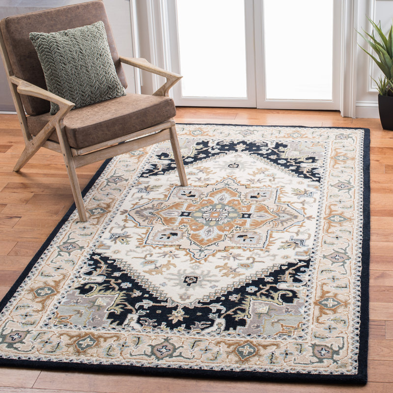 Heritage Hand Tufted Wool Oriental Rug, Rectangle 5' x 8'