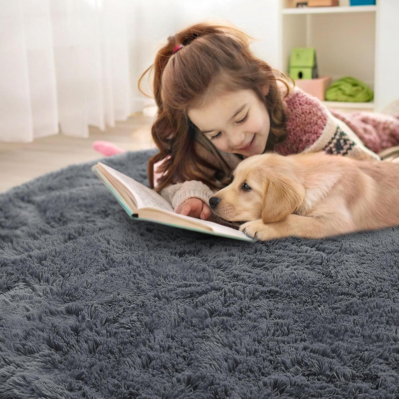 Round Rugs For Bedroommachine Washable Circle Area Rugs For Living Room Soft And Fluffy Shaggy Carpet For Teen Girls And Boys Nursery Rooms Dorms Home Decor Aesthetic
