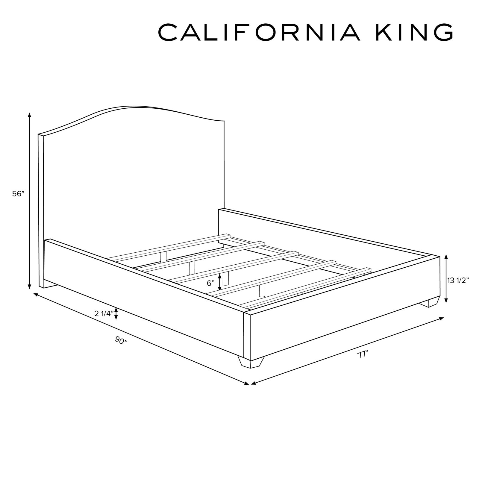 Stoffer Home x Cloth & Co. Elsie Bed, California King, Navy