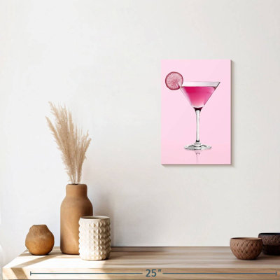 Impression sur toile rose martini