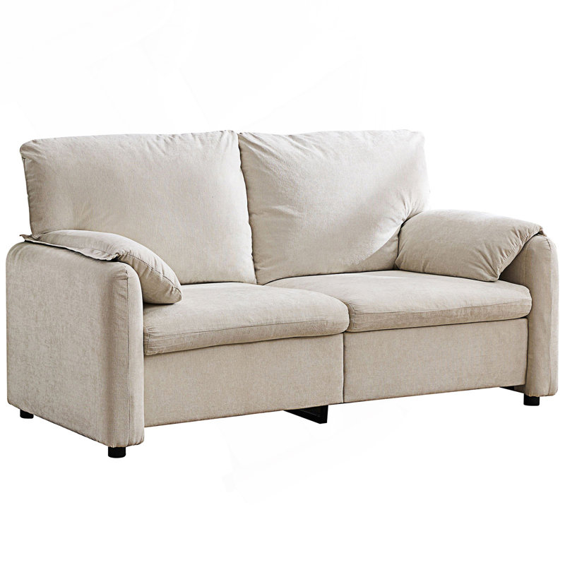 2 Seater Sofa, Minimalist Sofa, Beige