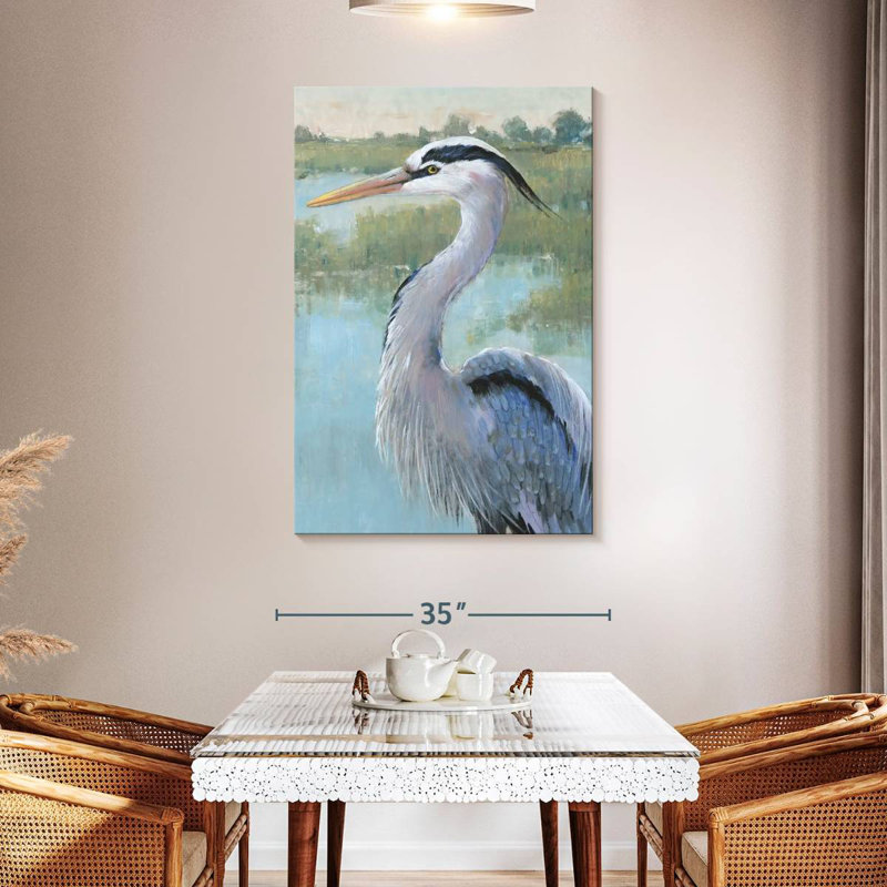 Brampt Blue Heron Portrait I, 48" H x 32" W