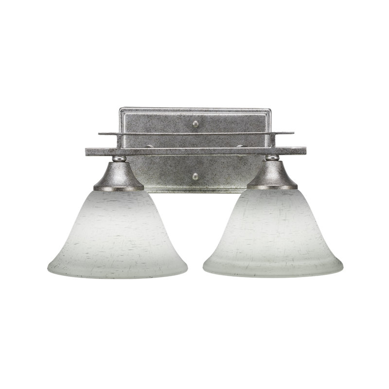 Uptowne 2 Light Bath Bar, White Muslin
