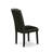 3 Piece Kitchen Table Set Contains a Round Dining Table with Pedestal and 2 Black Faux Leather Parson Dining Room Chairs, Black-244019844-179405368-199626238