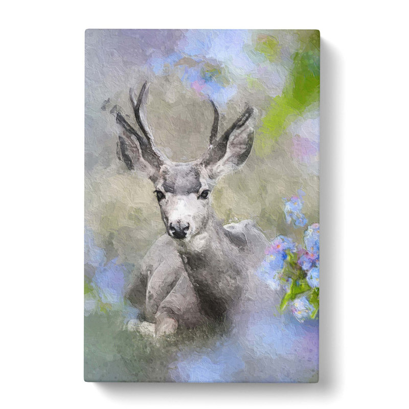 Resting Deer - Wrapped Canvas, 76cm H x 50cm W x 3cm D