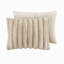 Ensemble de couette côtelée en fausse fourrure 3 pièces, taupe, roi