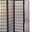 Cloison 70 po 4 pièces d'inspiration japonaise avec finition cerisier