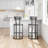 Bar Stools Set of 2, Counter Height Bar Stools, Curved Back with Metal Frame Island Chairs with Upholstered Modern Tall Barstools Counter Stools for Kitchen Dining Room-150711539-150711538