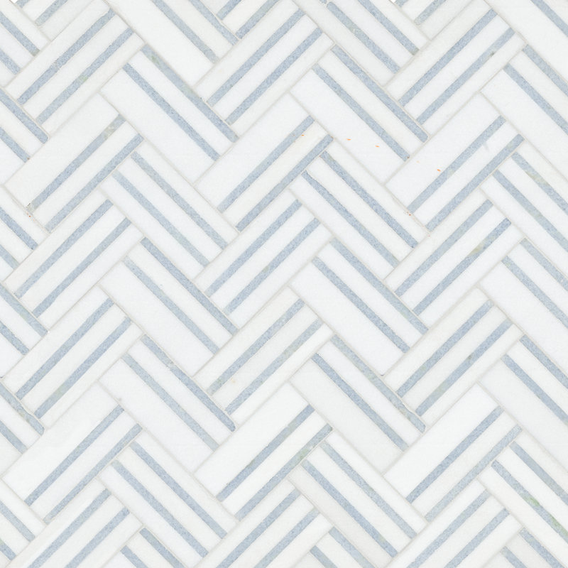 Loredana Axis 8 in. x 13 in. Polished Marble Mosaic Floor and Wall Tile