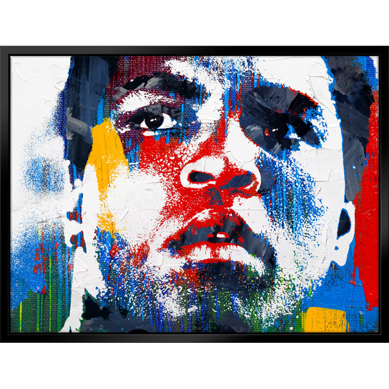 Muhammad Ali II Pop Art-Giclee on Canvas with Float Frame Vertical, 22" H x 18" W