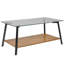 Table basse moderne avec plateau en verre trempé