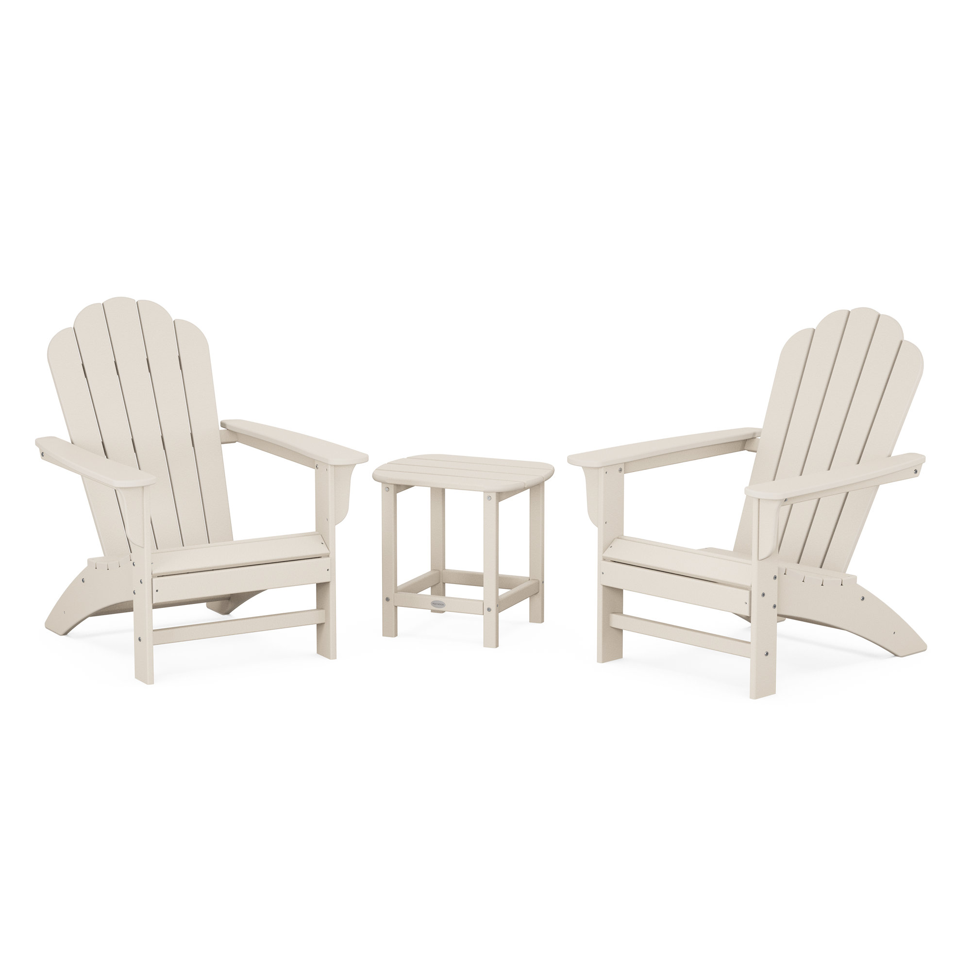 POLYWOOD Country Living Adirondack Chair Set, Sand