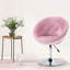 Siège d'appoint chic - rose, rond, réglable en hauteur pour le salon