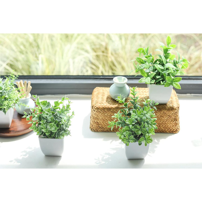 Paquet de 4 plantes artificielles en pot pour la maison