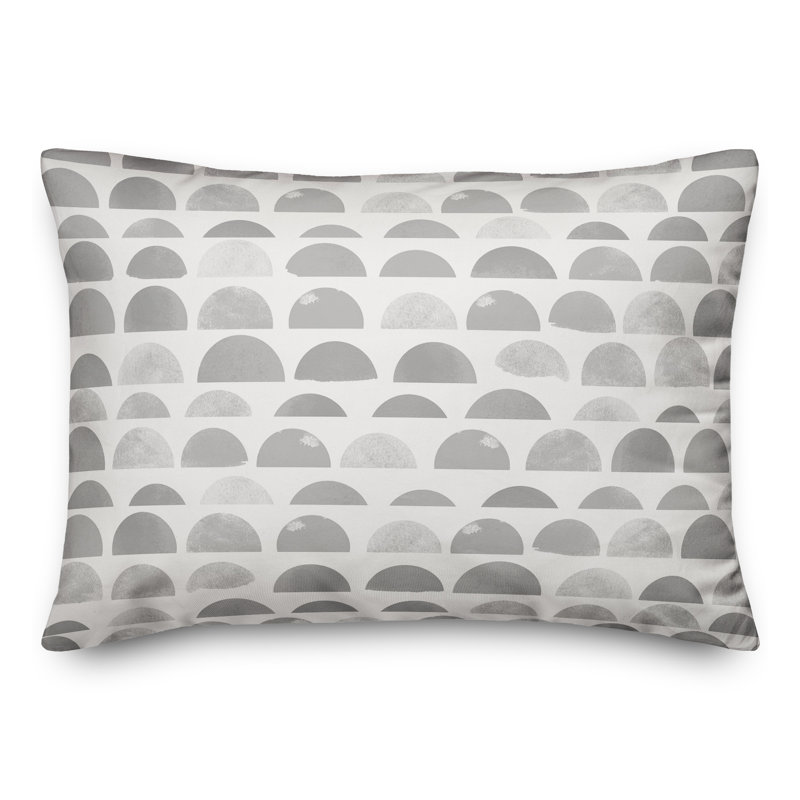 Abstract Outdoor Throw Pillow, Gray