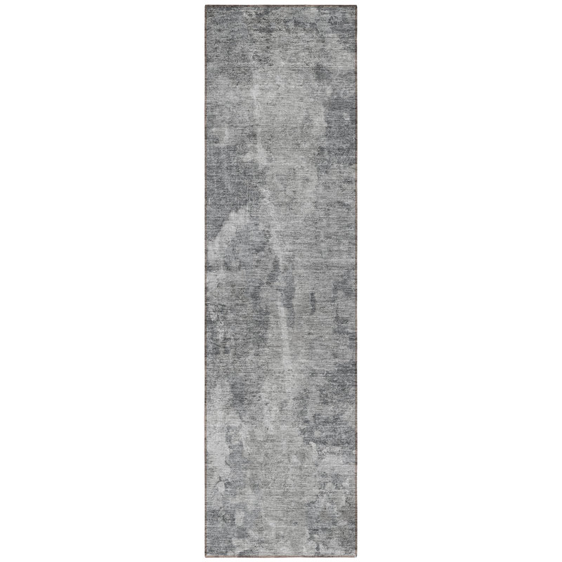 Tapis de couloir d'extérieur 8 po gris