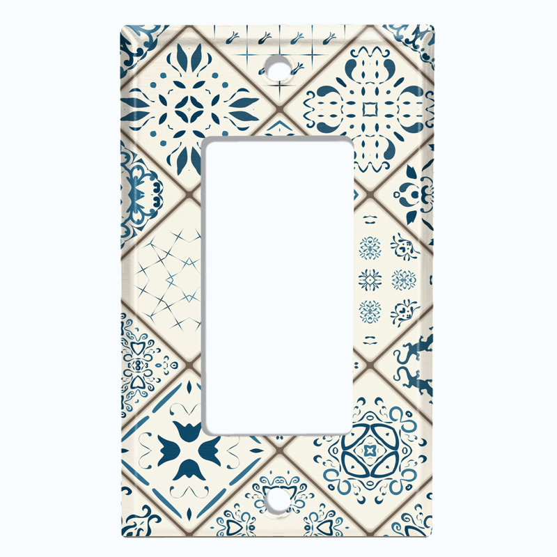 Patterned 1 - Gang Rocker Standard Wall Plate