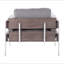 Chaise d'appoint en métal, bois et tissu-665799728-665799731