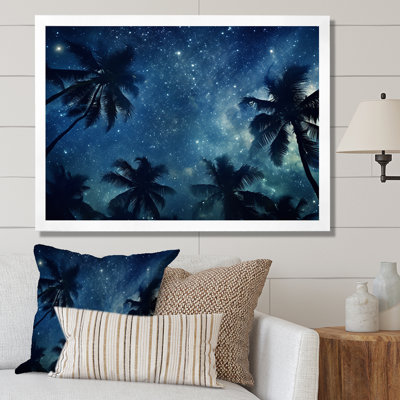 " Sapphire Magical Palm Tree Night "
