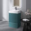 Meuble-lavabo autoportant moderne rayé 20 po avec lavabo en céramique