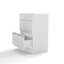 Armoire de meuble-lavabo compacte, MDF blanc, minimaliste moderne pour les petits espaces