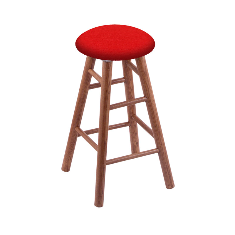 Tabouret de bar 36 po pivotante upholsetered, Chêne cerisier foncé, Rouge Canter