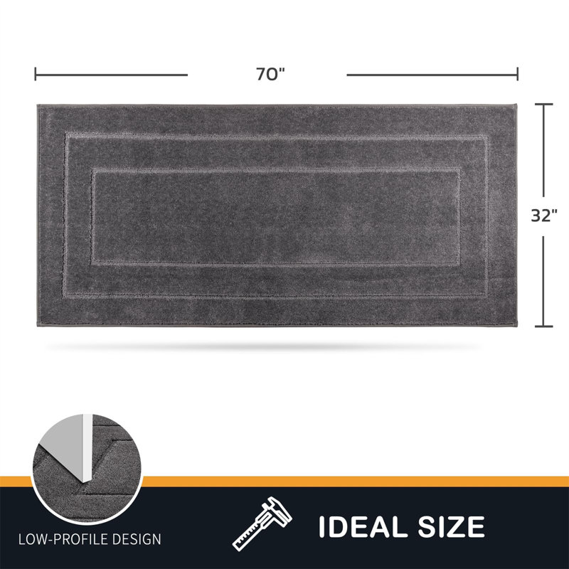 Paillasson super absorbant pour pattes de boue, Gris, L 32 po x L 70 po