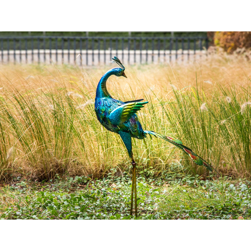 PEACOCK Iron Garden Statue