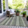 Machine Washable Indoor/Outdoor Xhevrie Green Rug