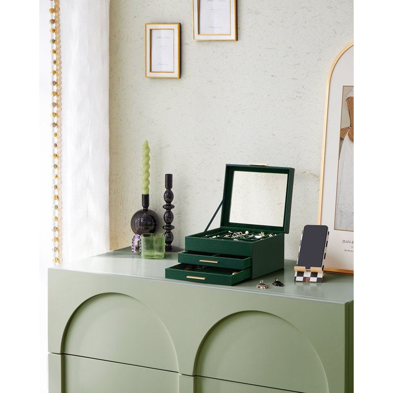 Betzy Jewellery Box +, Forest Green