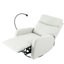 Chaise berçante pivotante 270 °, revêtement - pivotant inclinable électrique gris, lignes lisses