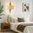 Battery Operated Metal Body Fabric Cap 4500K LED Flush Mount Wall Sconce-1340642459