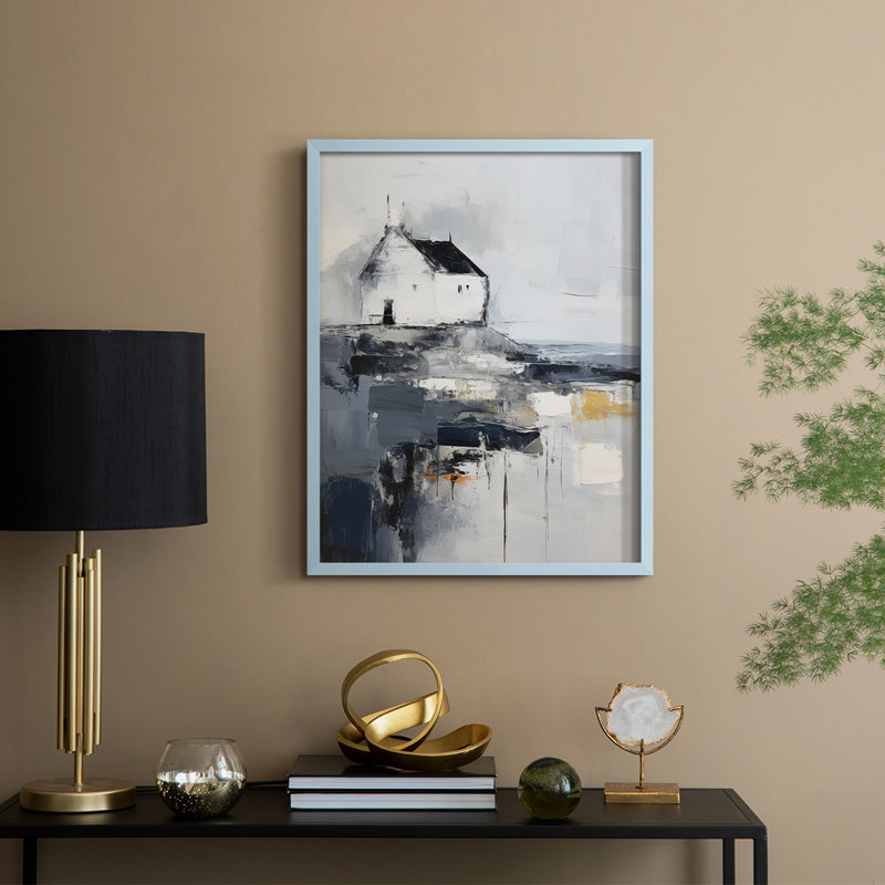 NAUTICAL Series DXLVI Framed Print - Solid Wood, Blue, 30" H x 24" W