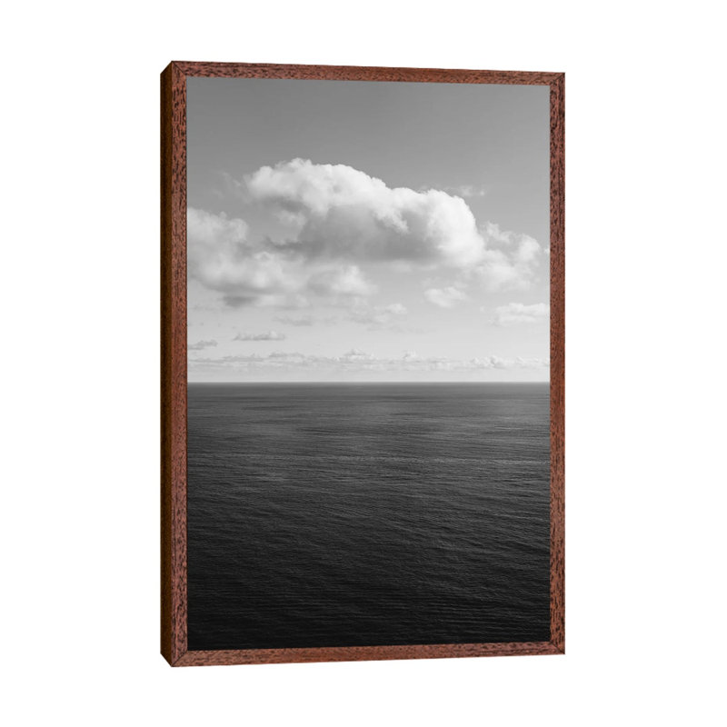 Amalfi Coast Ocean View VIII by Bethany Young - Print on Canvas, 101.6cm H x 66.04cm W x 3.81cm D, Classic Brown Wood Framed