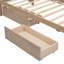 Lit plateforme simple en forme de L avec trois tiroirs de rangement-472849573