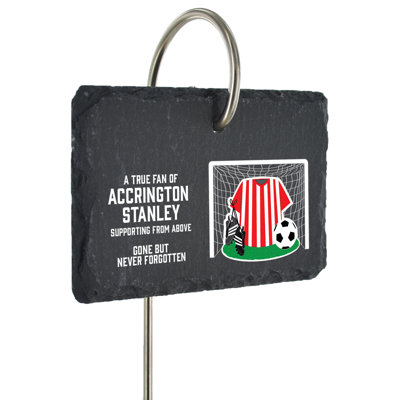 Billeaud Accrington Stanley Football Fan Slate Grave Marker Memorial Plaque