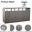 Remise en métal pour poubelle, gris - peut contenir 3 poubelles en matériaux antirouille rouille, facile à nettoyer, ventilée, avec installation et nettoyage