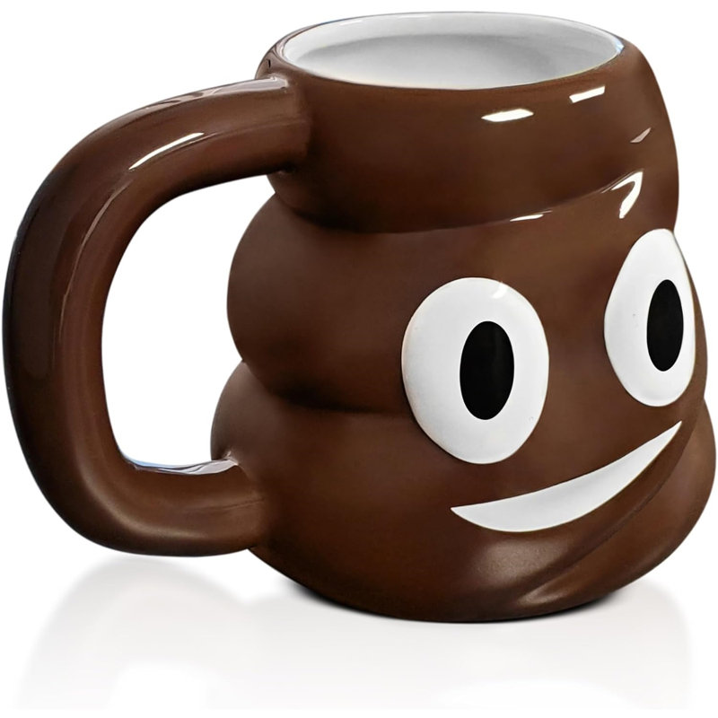 Tasse à café de Emoji 18 oz merde en céramique