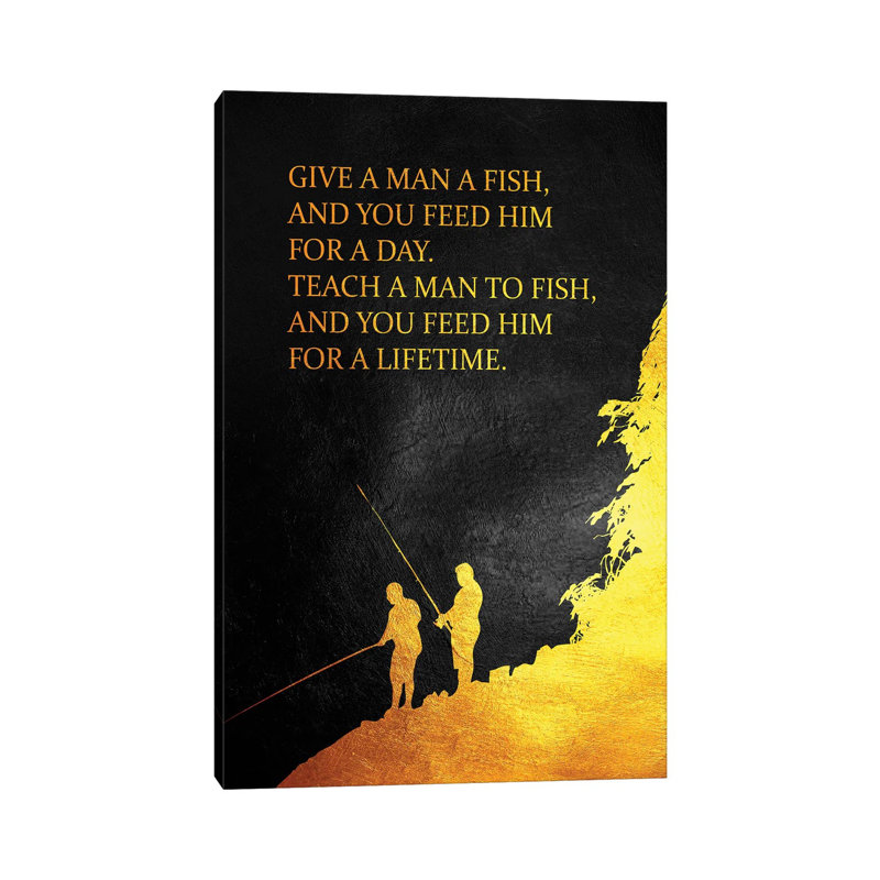 Mentorship - Chinese Proverb by Adrian Baldovino - Wrapped Canvas Print, 20.32 cm H x 30.48 cm W