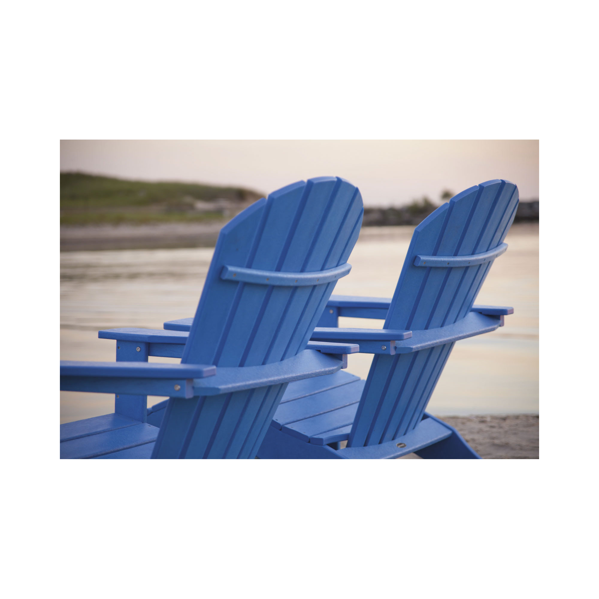 POLYWOOD South Beach Outdoor Adirondack Chair, Pacific Blue